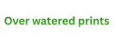 Over watered prints  - Home
